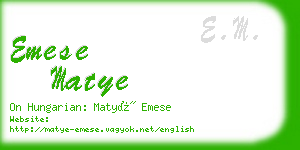 emese matye business card